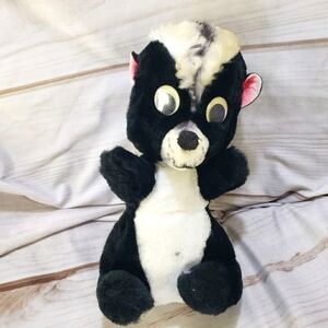 Vintage Google Eye Skunk Plush Stuffed Animal 10 Inch 50s/60s No Tags
